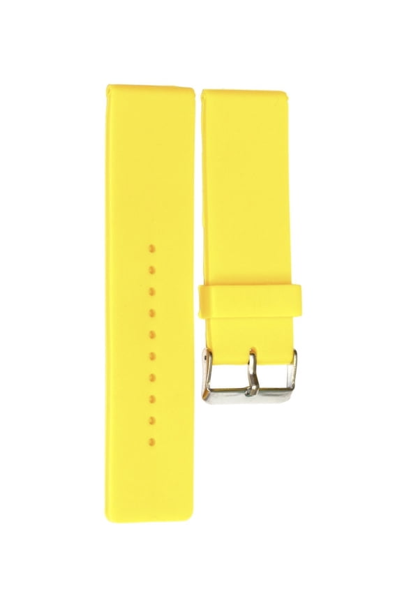 22MM YELLOW SMOOTH RUBBER SILICONE WATCH BAND STRAP FITS INVICTA