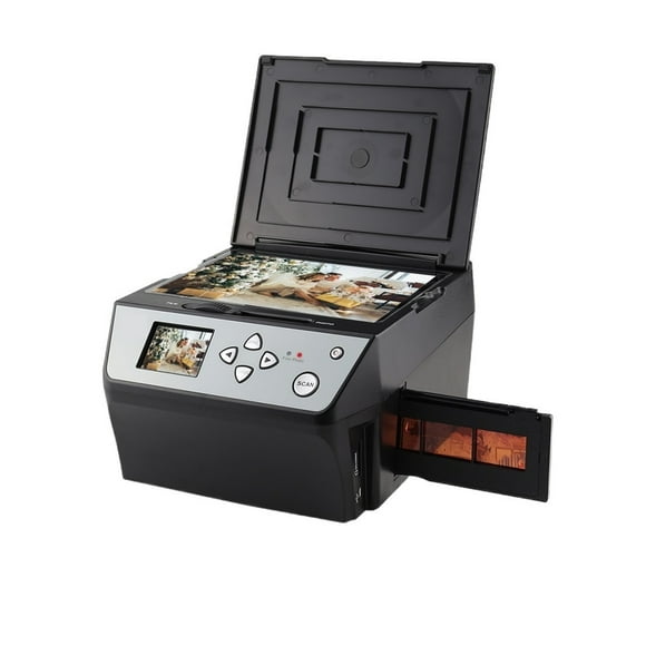 22MP Film Multi-Function Scanner Converts, 135/35mm 110 Slide/Negative Film Photo Document Business Card To HD Digital JPG Files ,Built-In Convenience