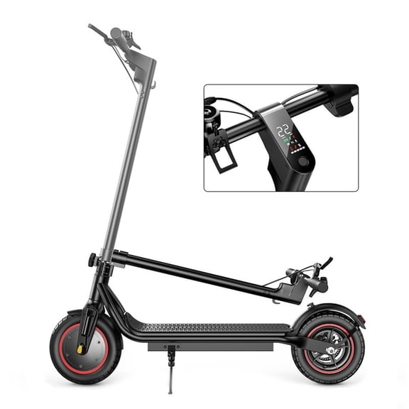 iScooter 500W Electric Scooter, Max 22 Mph & 23 Miles Commuter Escooter, 10" Pneumatic Tires Dual Braking Foldable Electric Scooters for AdultFree inner tube*1