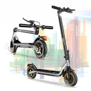 iScooter 500W Electric Scooter for Adults, Max 21 Mph & 21 Miles Commuter Escooter, 8.5 Pneumatic Tires Dual Braking Foldable Electric Scooters Teens, Gray Free inner tube*1