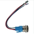 thumbnail image 1 of 22Mm Latching Push Button Switch 12V Dc On Off Stainless Steel Led Self-Locking Yellow, 1 of 8