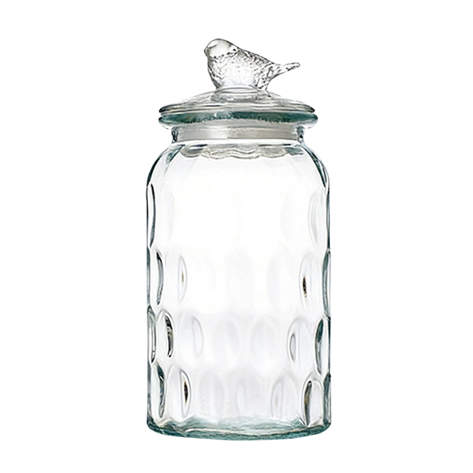 22Oz/32Oz/46Oz Cute Bird Topped Glass Airtight Storage Jar, Clear ...