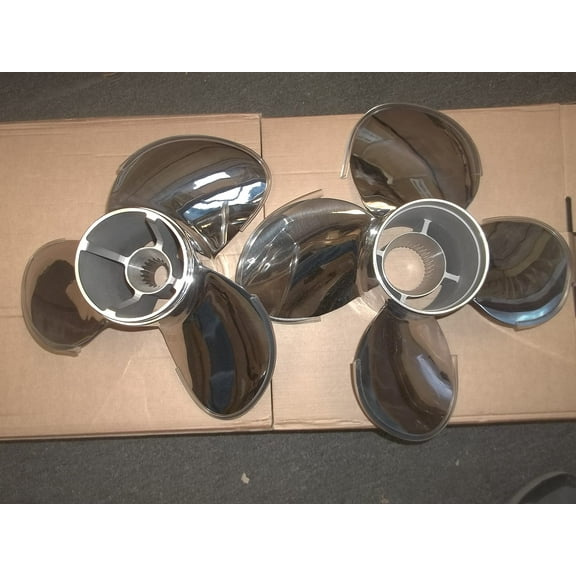 22P 3-4 Blade Stainless Steel Propeller Set Compatible with Mercruiser Mercury Bravo III Three 14 1/4 x 22 16 x 22P by FASWORX