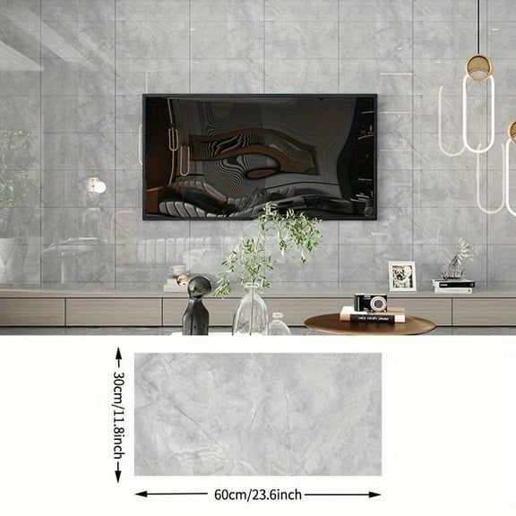 22PCS 3D Wall Tile Stickers – 23.62x11.8in Waterproof Peel and Stick Panels, Easy to Apply and Clean, for Kitchen, Living Room, Bathroom, Hallway, Dorm