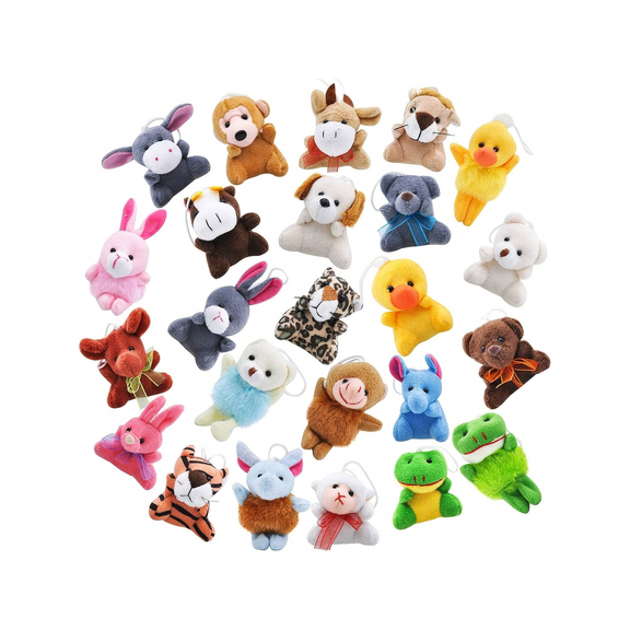 22PCS Mini Plush Animals Toy Set Assortment, Backpack Accessory, Party Favors, Goodie Bag Stuffers, Classroom Reward Scheme, Holiday Gifts, Birthday Goodie Bag Fillers, Christmas Stocking Fillers, Ea