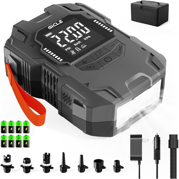 22PSI Electric SUP Pump, Rechargeable Paddle Board Pump | With charger plug|4.5" large LCD screen | Battery Powered Inflator & Deflator for Kayak Boat Inflatables| 12V DC/Type-C Input