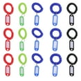 22Pcs Colored Plastic Coil Stretch Wristband ID Badge Elastic Spiral