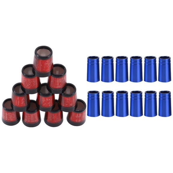 22Pcs Golf Tip Ferrules Rings for Golf Wood Ferrule Driver Fairway Wood - 10Pcs .335 & 12Pcs .370,22 x Golf Iron Ferrules,Red & blue
