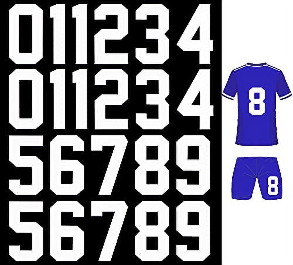 22Pcs Heat Transfer Vinyl Iron on Numbers White, 8 Inch Heat Transfer