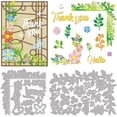 thumbnail image 1 of 22Pcs Leaf Corners Butterfly Cutting Dies Butterfly Flower Metal Cutting Dies Thank You Carbon Steel Cut Stencils Template for Card Making Invitation Card Scrapbooking Album, 1 of 8