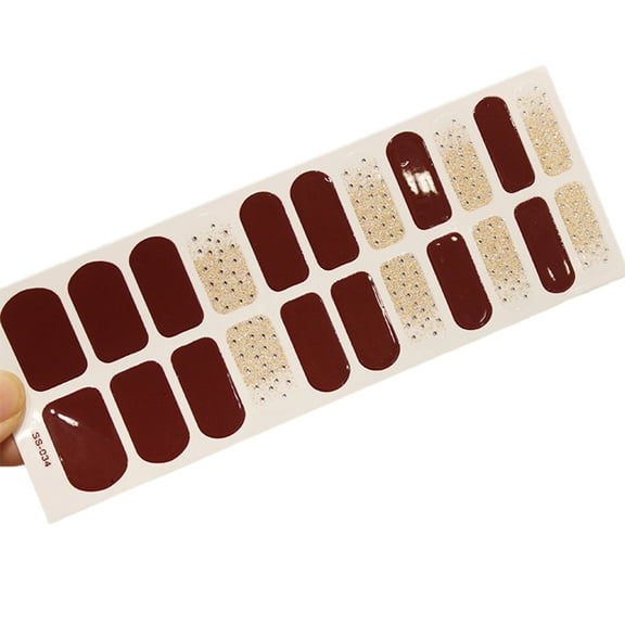 22Pcs Nail Sticker Fashion DIY Mini Self-Adhesive Shiny Manicure Decals for Salon