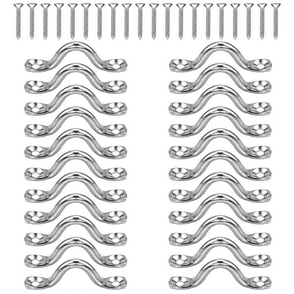 22Pcs Rustproof 316 Steel Wall Mount U Shaped Holders & Mounting Hardware set