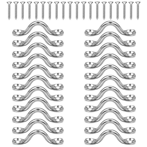 22Pcs Strong 316 Steel U Shaped Holders with Mounting Screws for Hanging Use