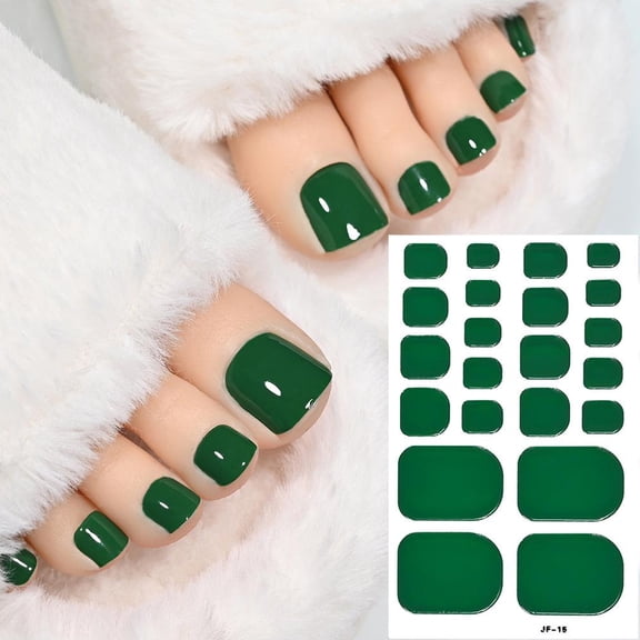22Pcs Toe Nail Stickers Wraps Full Cover Nail Art Decals for Women & Girls