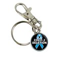 thumbnail image 1 of 22Q112 Awareness Keychain Support Silver Plated Jewelry Key Chain, 1 of 1