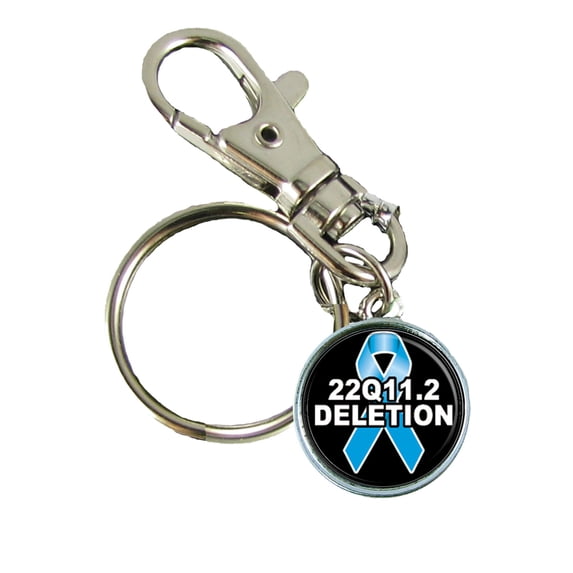22Q112 Awareness Keychain Support Silver Plated Jewelry Key Chain