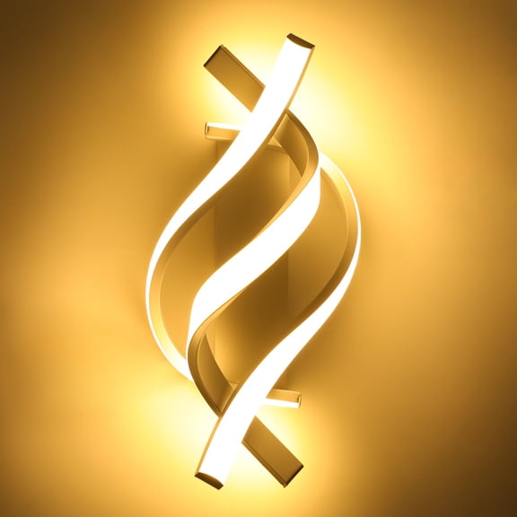 22W Creative Wall Mount Warm Light Fixture, Modern Spiral LED Wall Sconce/Lamp