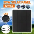 thumbnail image 1 of 22W Solar Panel 12V Trickle Charger Battery Charger Kit Maintainer Boat Rv Car, 1 of 6