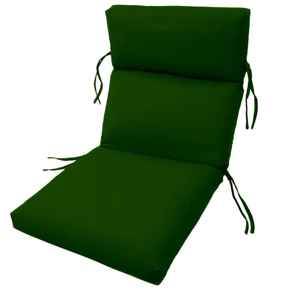 22W x 44L x 5H Hinge at 24" Sunbrella Outdoor CHANNELED CHAIR CUSHION by Comfort Classics Inc. (Palm)