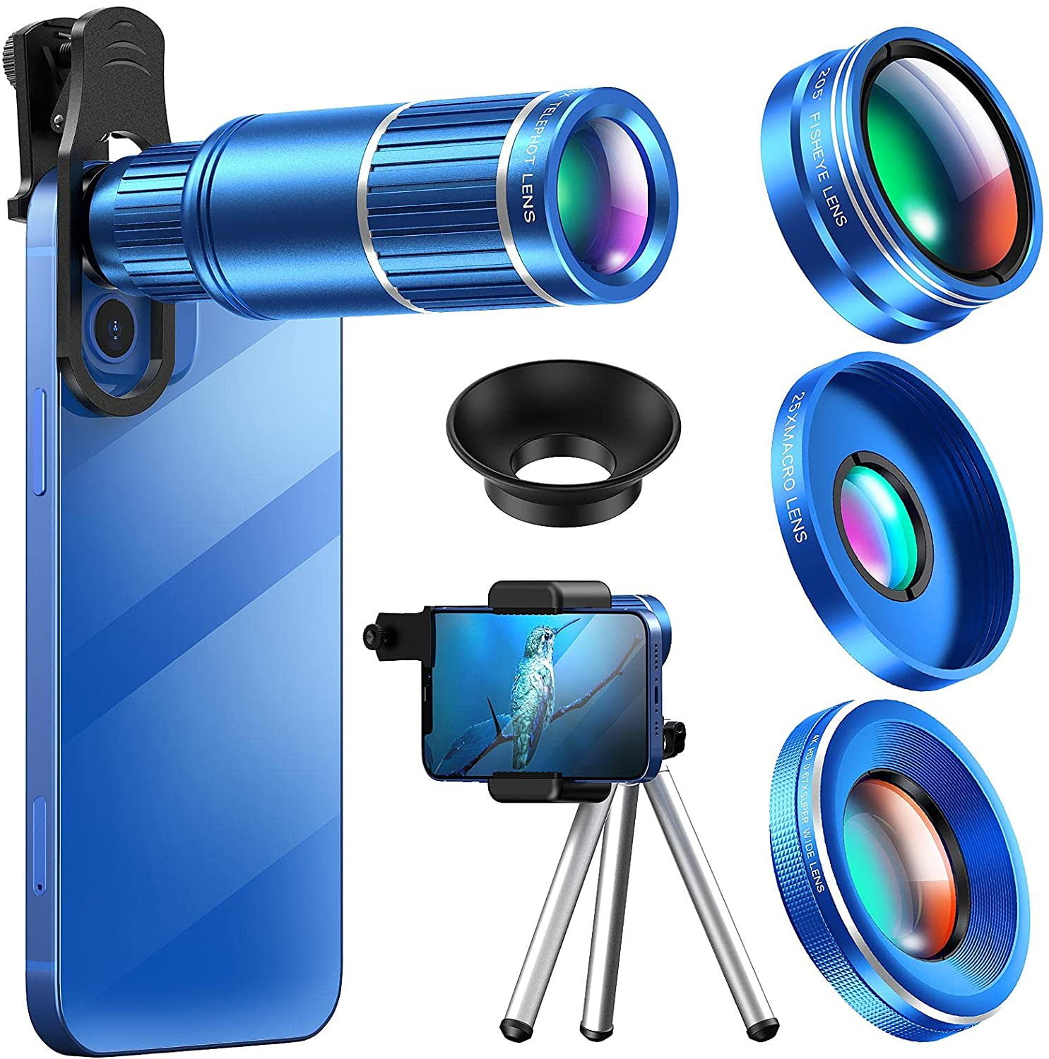 22X Telescope Zoom Mobile Phone Lens 4 in 1 Telephoto Macro Camera Lens
