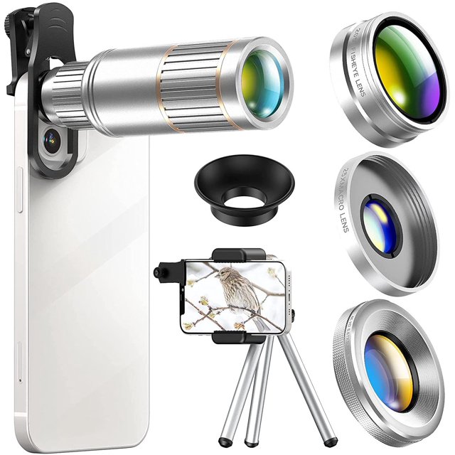 22X Telescope Zoom Mobile Phone Lens 4 in 1 Telephoto Macro Camera Lens