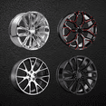 thumbnail image 1 of 22X10 REPLICA HELLCAT LT708 DOD010 HC-16 5X115 +18 71.5 GLOSS BLACK RED MIILED, 1 of 1