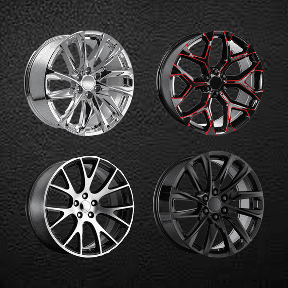 22X10 REPLICA HELLCAT LT708 DOD010 HC-16 5X115 +18 71.5 GLOSS BLACK RED MIILED