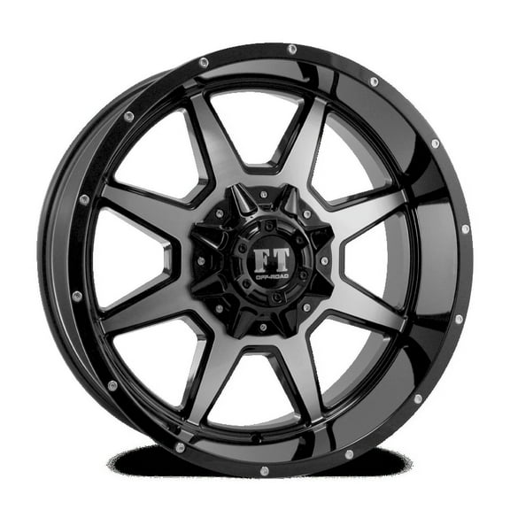 22X12 10-127/135 OFF ROAD (FT-2) Black/Machined Wheel -44/87.1