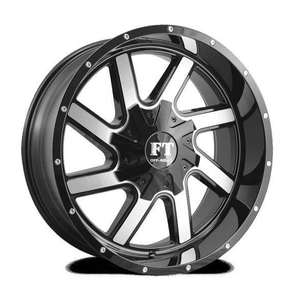 22X12 6-135 Off Road FT-1 Machined Face/Black Wheel -44/89.8