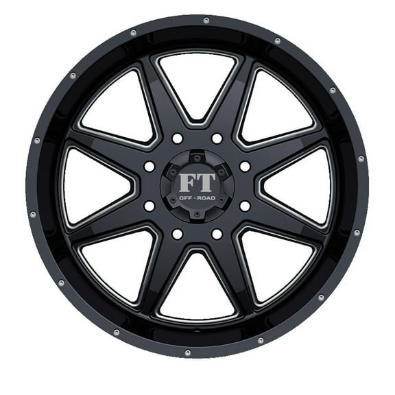 22X12 8-165 OF ROAD FT-2 Gloss Black/Milling Wheel -44/130.6