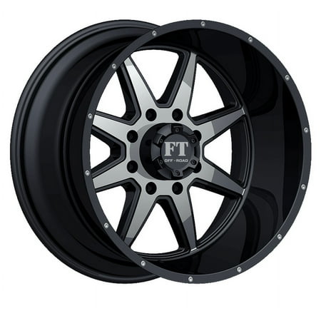 22X12 8-165 Off Road FT-2 Machined Face/Black Wheel -44/130.6