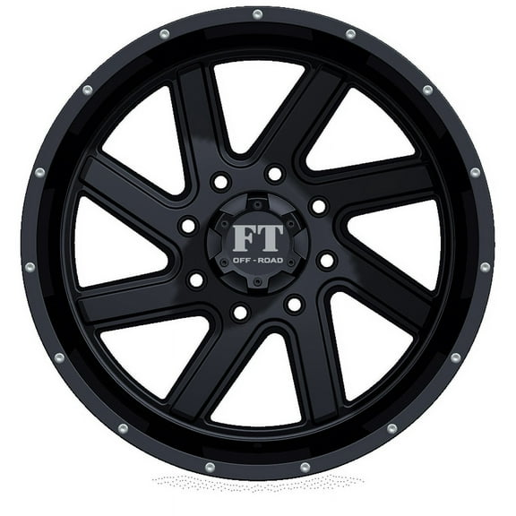 22X12 8-170 Off Road FT-1 Satin Black Wheel -44/130.6