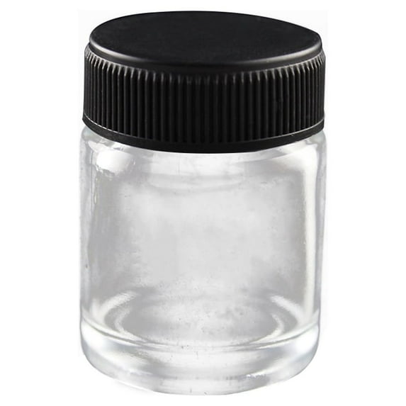 22cc Airbrush Glass Bottles Clear Spare Bottle Airbrush Bottle Jars with Plastic Lid