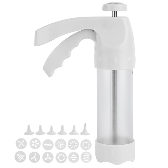 22cm / 8.7in Cookies Press Maker Kit Maker Press Machine Bakeware with 20 Cookies Molds 4 Nozzles for Home Kitchen DIY Baking Tools
