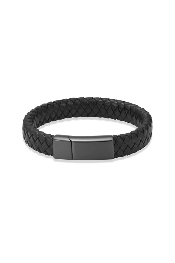 22cm Length Leather Braided Bracelets Cuff Bangle for Boys Men Cremation Jewelry for Ashes Memorial Funeral Urn Bracelet for Ashes Holder