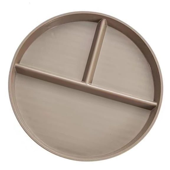 22cm Partitioned Plate Modern Kitchenwares Dishwasher Safe Plates Divided Dinner Plate Plastic Texture for Food Meals