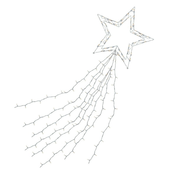 Hofert Lighted Shooting Star Outdoor Christmas Decoration - Clear Lights - 22 Ft