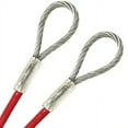 thumbnail image 1 of 22ft Order To Size 3/16 Galvanized Steel Cable RED Vinyl Coated To 1/4 Made To Order In USA, 1 of 1