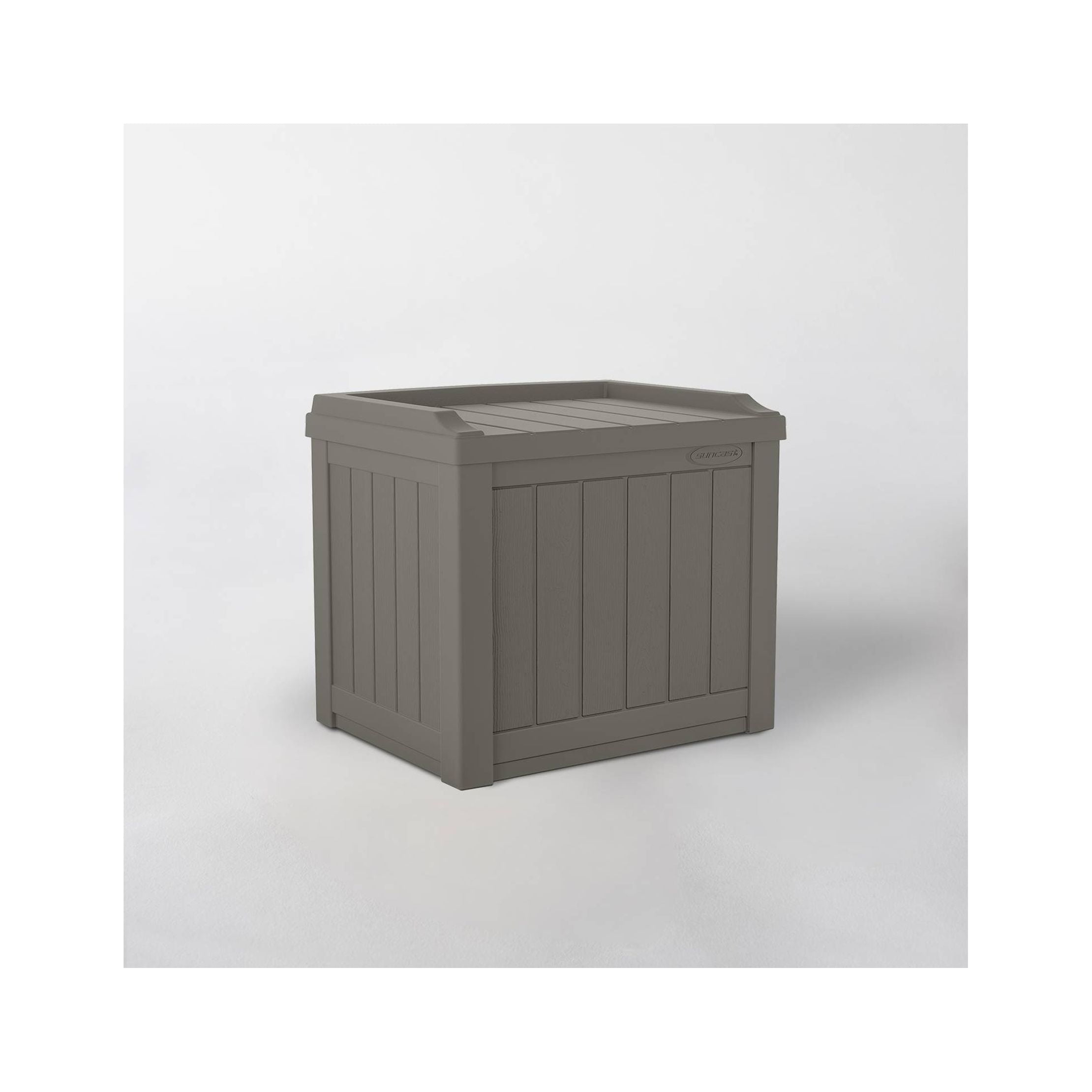 Gray 22 Gallon Resin Deck Box with Seat