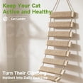 thumbnail image 1 of 22in Outdoor Cat Tree & Bridge, Multi-Level Cat Ladder with Sisal Rope,  Climbing Frame, Scratch Post, Perch & Play Tower for Indoor/Outdoor Cats, Parrots & Small Pets (Wood, 22in), 1 of 6
