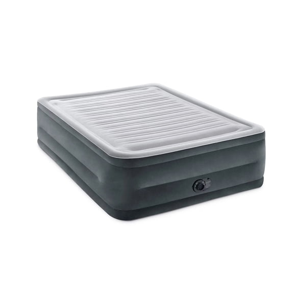 22in Queen Dura-Beam Air Mattress with Built-In Pump, 600lb Capacity for Travel Camping