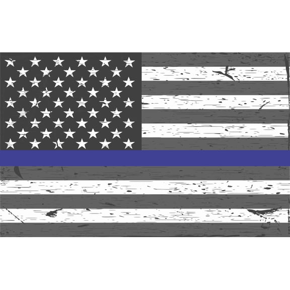 22in X 14in Rustic American Blue Lives Matter Magnet Magnets Flag