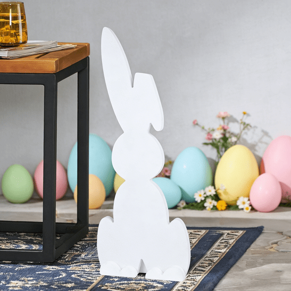 22inch Easter Wooden Bunny Cutouts for Crafts, Wooden Rabbit Decor, Unfinished Wood Spring Bunnies, Easter Crafts for Adults, Paint and DIY