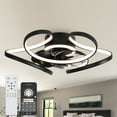 thumbnail image 1 of 22inch Low Profile Ceiling Fan with 6- Speed, Reversible Flush Mount Ceiling Fan with Dimmable Light APP and Remote Control, 1 of 11
