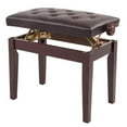 thumbnail image 1 of 22inch piano bench without storage brown, 1 of 9