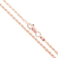 thumbnail image 1 of 22k Rose Gold Plated Sterling Silver Diamond-Cut Rope Chain 1.7mm Solid 925 Italy Necklace 22" Female, 1 of 5