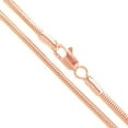thumbnail image 1 of 22k Rose Gold Plated Sterling Silver Snake Chain 2.4mm Solid 925 Brazilian Necklace 18" Jewelry Female, 1 of 5