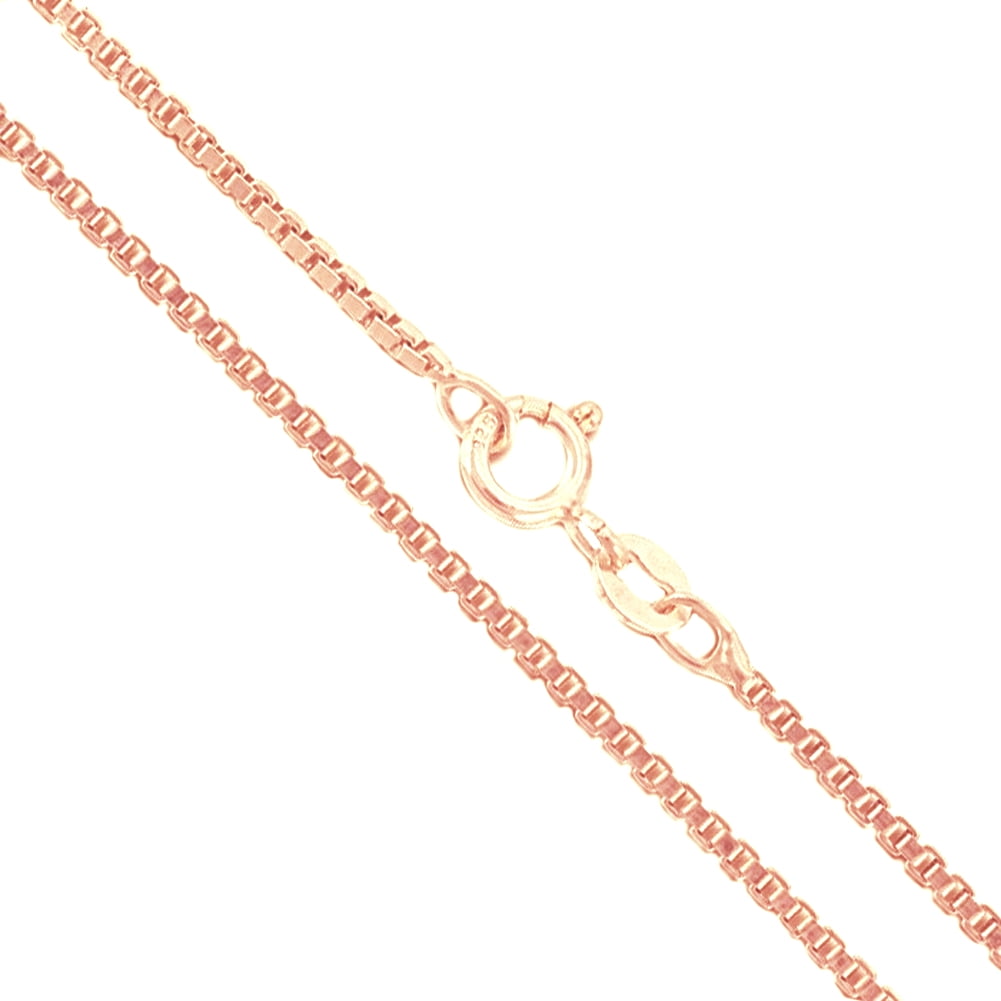 14k Rose Gold 4mm Box Chain Solid 14K Rose Gold Box Chain Necklace