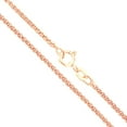 thumbnail image 1 of 22k Rose Gold Plated Sterling Silver Box Chain 1.4mm Genuine Solid 925 Italy Necklace 16" Jewelry Female, 1 of 5