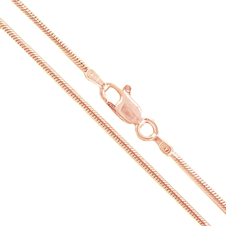 22k Rose Gold Plated Sterling Silver Magic Snake Chain Solid